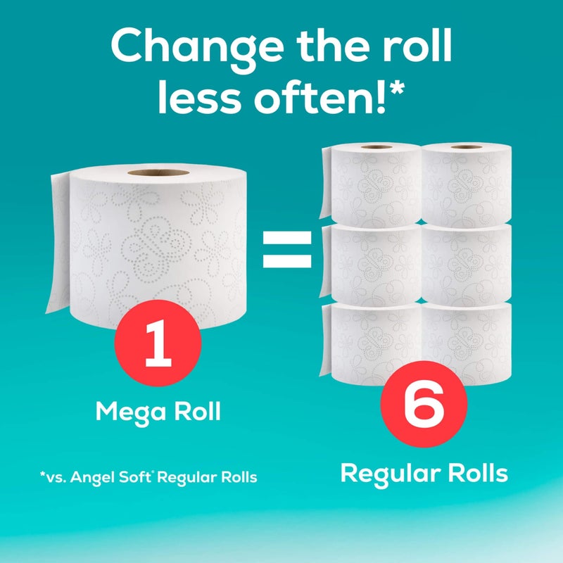 Angel Soft Toilet Paper  6 Super Mega Rolls = 36 Regular Rolls  Soft and Strong Toilet Tissue - Image 4